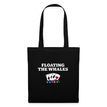Floating the Whales Poker Jeux de cartes Joueur de poker - Sac en tissu - noir - Devant