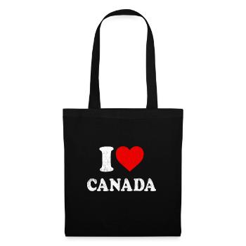 J’aime le Canada T-shirt Souvenir I Heart Canada Tee - Sac en tissu - noir - Devant