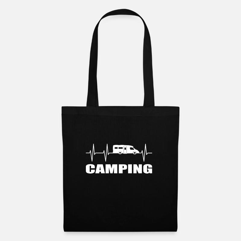 camping - Stoffbeutel - Schwarz