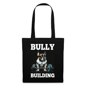 Français Bulldog Frenchie Bodybuilding Dog - Sac en tissu - noir - Devant