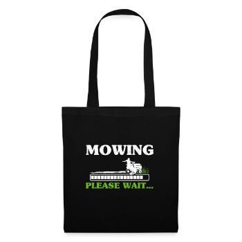 Lawn Mowing Please Wait Lawnmower Mow Gardener - Sac en tissu - noir - Devant