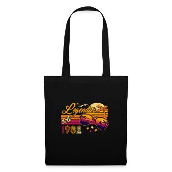 Legendär seit 1982 Vintage 39. Geburtstag Retro - Stoffbeutel - Schwarz - Vorne
