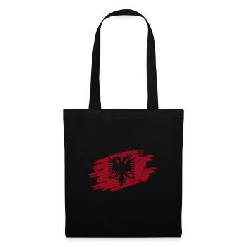 Albanische Flagge Shqip Shqiponja Albanien Adler - Stoffbeutel - Schwarz - Vorne