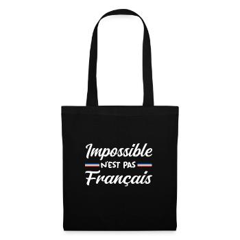 Impossible n est pas francais - Sac en tissu - noir - Devant