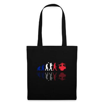 Evolution de l’homme Drums Band Retro Vintage Drummer - Sac en tissu - noir - Devant