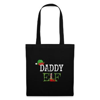 Daddy Elf - Papa der Weihnachts-Elf - Stoffbeutel - Schwarz - Vorne