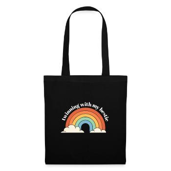 Jumelage de l’équipe des meilleurs amis avec mon meilleur jumeau - Sac en tissu - noir - Devant