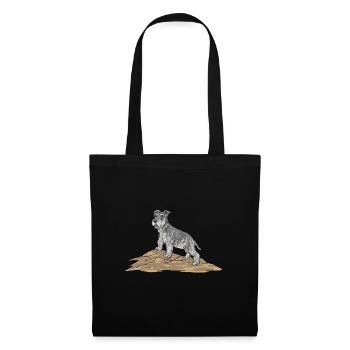 Schnauzer nain Chien Schnauzer - Sac en tissu - noir - Devant