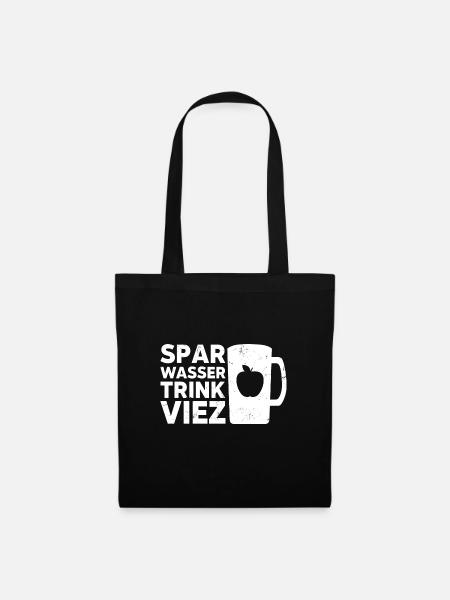 Spar Wasser trink Viez - Stoffbeutel - Schwarz