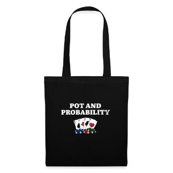 Pot and Probability Poker Card Games Poker Player - Tote Bag - black - Front