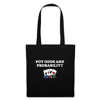 Pot Odds et Probabilité Jeux de cartes Poker Card - Sac en tissu - noir - Devant