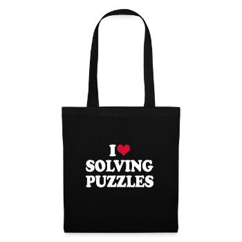 Puzzle I Love Solving Puzzles - Tote Bag - black - Front