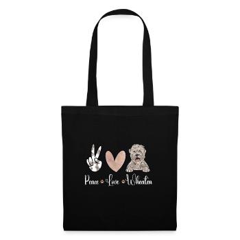 Terrier irlandais à enrobage doux - Sac en tissu - noir - Devant