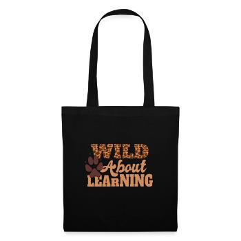 Wild About Learning Lehrer Schule Pre-K Tier - Stoffbeutel - Schwarz - Vorne