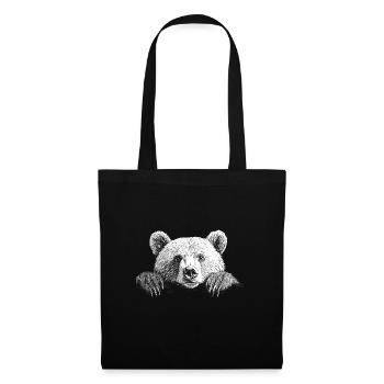 Eisbär - Stoffbeutel - Schwarz - Vorne