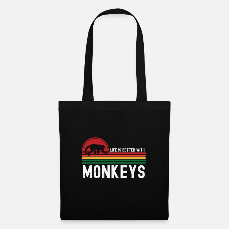 monkey - Tote Bag - black