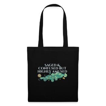Saged And Confused But Highly Amused Smudge - Tote Bag - black - Front