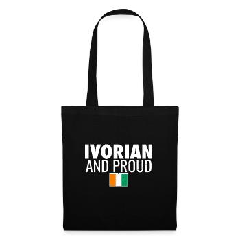 Drapeau ivoirien et fier vintage de la Côte d’Ivoire - Sac en tissu - noir - Devant
