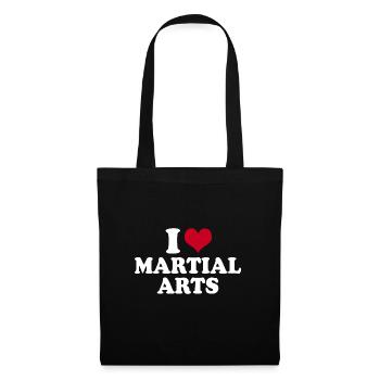 I Love Martial Arts - Stoffbeutel - Schwarz - Vorne