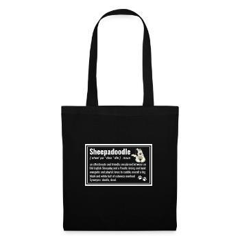 Sheepadoodle Doodle Dog - Sac en tissu - noir - Devant