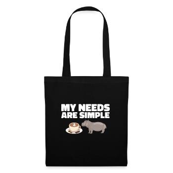 Hippopotame Hippopotame - Sac en tissu - noir - Devant