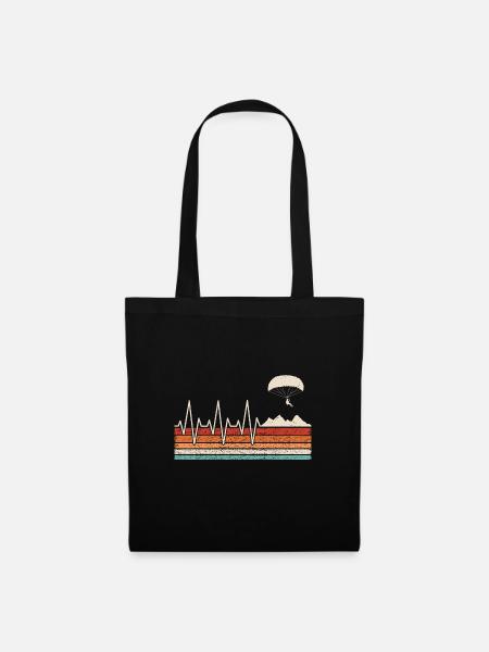 Battement de cœur de parapente - Sac en tissu - noir
