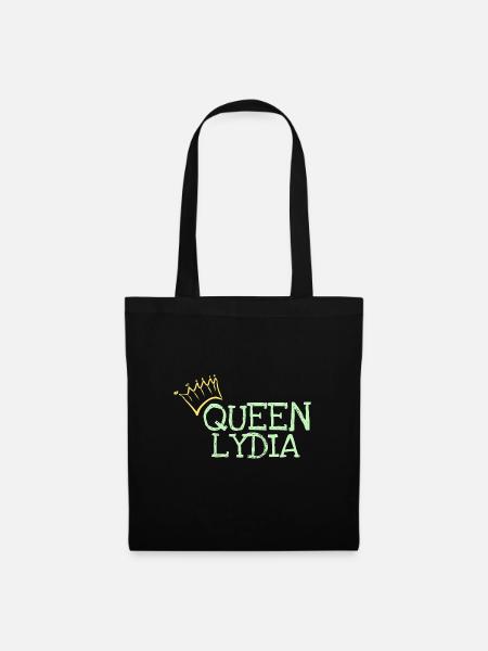 Vorname Lydia - Stoffbeutel - Schwarz