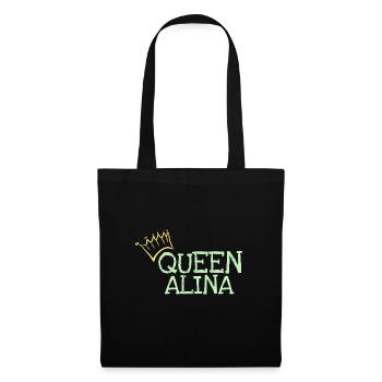 Vorname Alina - Stoffbeutel - Schwarz - Vorne