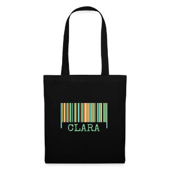 Cadeau pour Clara - Sac en tissu - noir - Devant