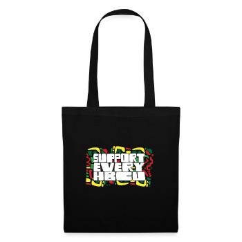i Support Every HBCU Student Alumni Black Teacher - Stoffbeutel - Schwarz - Vorne