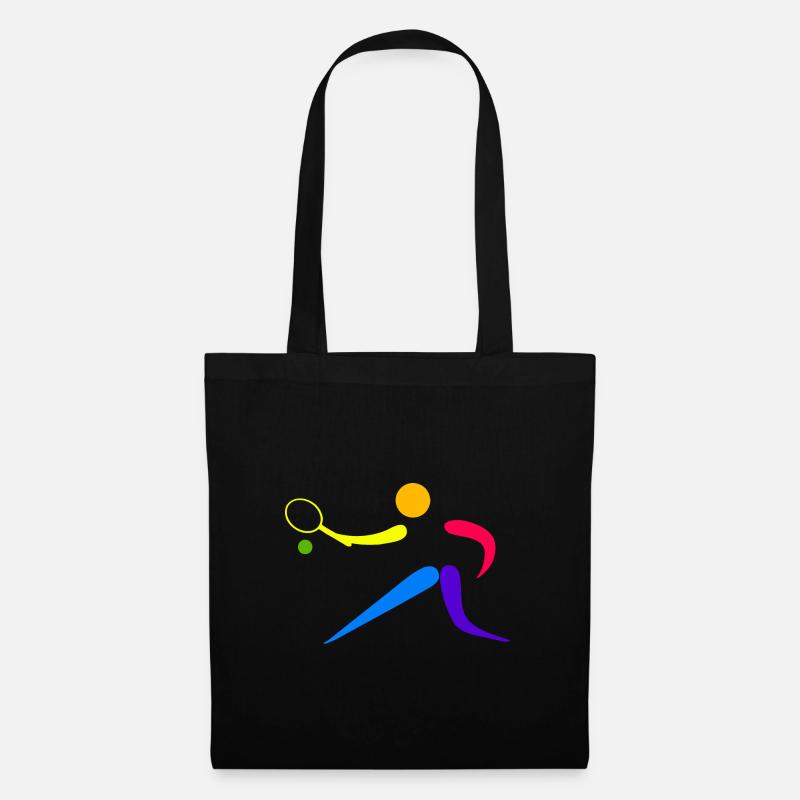 Tennis Rainbow - Stoffbeutel - Schwarz