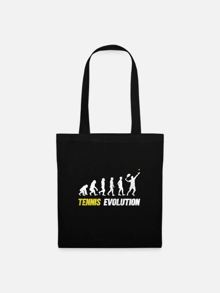 Tennisspieler Tennistrainer Geschenk Tennisspielen - Stoffbeutel - Schwarz