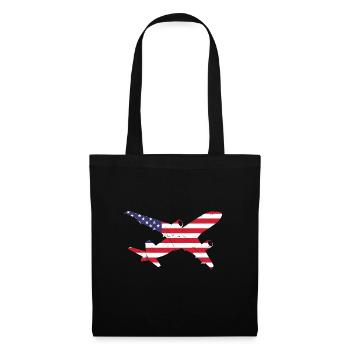 American Flag Airplane Stars And Stripes - Tote Bag - black - Front