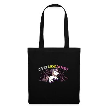 C’est mon enterrement de vie de garçon pour Groom Unicorn Naughty - Sac en tissu - noir - Devant