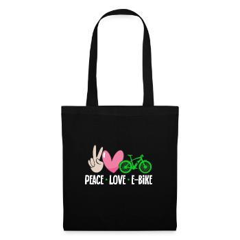 Electric Bike Cycling Biker E-Bike - Tote Bag - black - Front