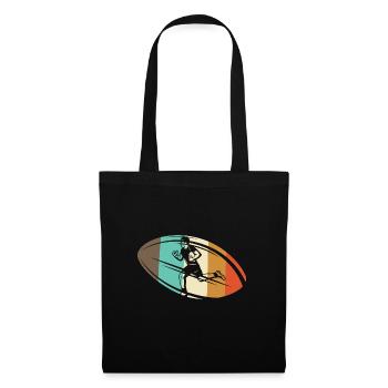 Rétro Rugby Vintage Rugby Rugby Rugby - Sac en tissu - noir - Devant