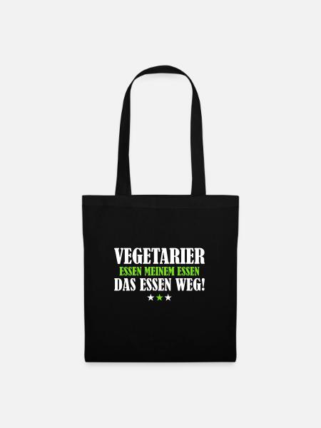 Vegetarier Essen Meinem Essen das Essen Weg - Stoffbeutel - Schwarz