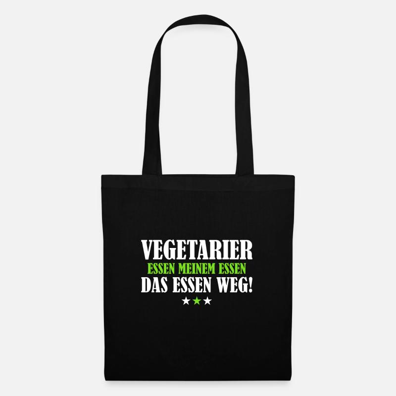 Vegetarier Essen Meinem Essen das Essen Weg - Stoffbeutel - Schwarz