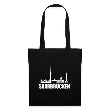 Saarbrücken Skyline - Stoffbeutel - Schwarz - Vorne