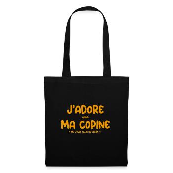 J’aime quand ma copine me laisse partir en soirée - Sac en tissu - noir - Devant