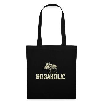 Chasse au sanglier chasseur sanglier - Sac en tissu - noir - Devant