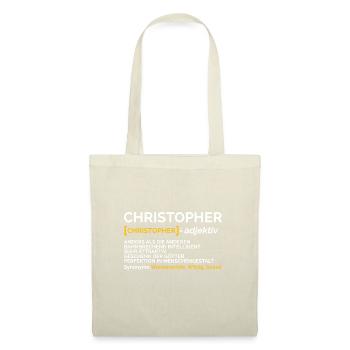 Christopher - Stoffbeutel - Natur - Vorne