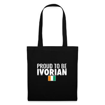 Fier d’être ivoirien Vintage Drapeau de la Côte d’Ivoire - Sac en tissu - noir - Devant