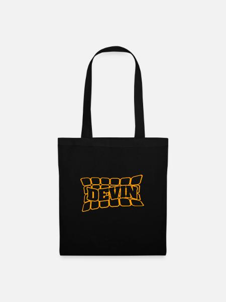 Geschenk für Devin - Stoffbeutel - Schwarz