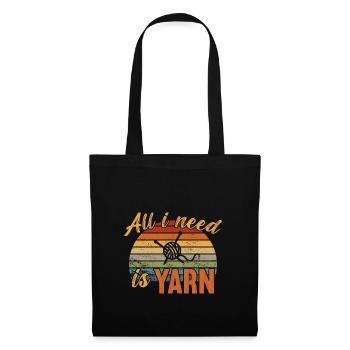 All i need is Yarn / Crochet - Tote Bag - black - Front