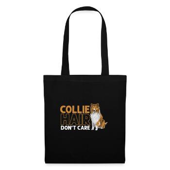 Collie à poil long Collie rugueux Chien - Sac en tissu - noir - Devant