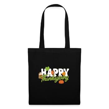 Tis The Season Football Pumpkin Spice Happy - Stoffbeutel - Schwarz - Vorne