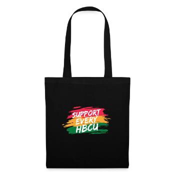 i Support Every HBCU Student Alumni Black Teacher - Stoffbeutel - Schwarz - Vorne