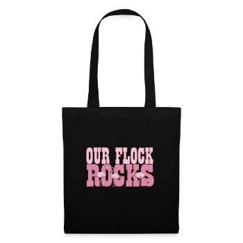 Flamingo Nos vacances d’été en famille Flock Rocks - Sac en tissu - noir - Devant