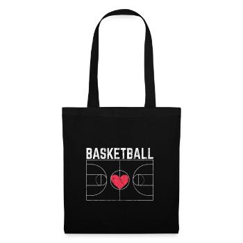 Basketball Field Basketballer T-Shirt - Sac en tissu - noir - Devant